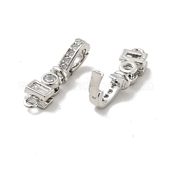 Fermoirs repliables en laiton micro pave zircone cubique transparente&nbsp;LS-KK-G419-31P