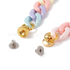 Акриловая цепочка для брелков своими руками&nbsp;HJEW-JM00578-01