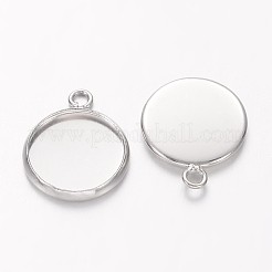 Pendente basi di cabochon in ottone&nbsp;LS-KK-B534-D-P-NF