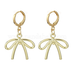 2 пара 2-х стилевых серег-колец из сплава с бантом&nbsp;EJEW-JE06357