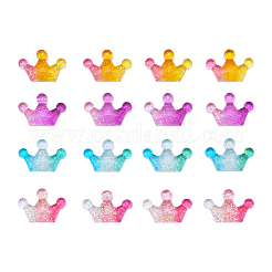 40шт 4 цвета прозрачные кабошоны из смолы&nbsp;RESI-CJ0001-151