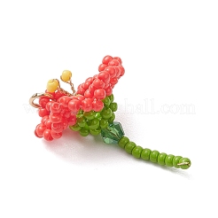 Подвески-цветы из стеклянных бусинок&nbsp;PALLOY-MZ01171-02