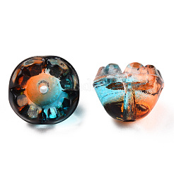 Perle di vetro verniciate a spruzzo trasparente&nbsp;GLAA-N035-032-G02