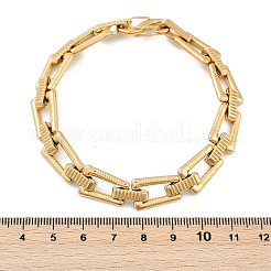 Bracelets à maillons trapézoïdaux en acier inoxydable 304 pour femmes et hommes&nbsp;BJEW-F488-40G