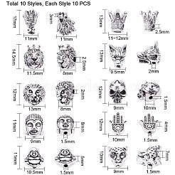 Тибетский стиль сплава цинка бисером&nbsp;TIBEB-PH0004-67AS