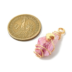 2 шт. подвески из натурального кварцевого кристалла с гальваническим покрытием&nbsp;PALLOY-JF03170-01