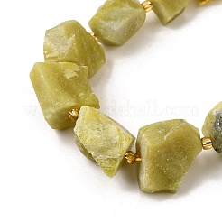 Сырой грубый натуральный лимонный нефрит бусины пряди&nbsp;G-Z087-B23