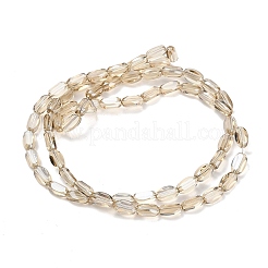 Гальванизируйте прозрачные стеклянные бусины&nbsp;EGLA-H112-01PL-01