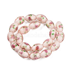 Argento fatti a mano in vetro murano lamina perline&nbsp;LAMP-Q030-02O