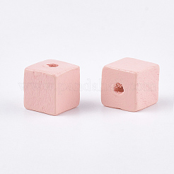 Perles de bois naturel peintes&nbsp;WOOD-T021-07H