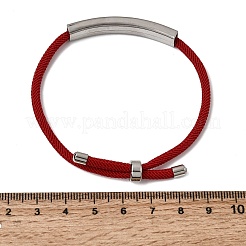 Fabrication de bracelets coulissants en cordon Milan rond en nylon&nbsp;BJEW-L722-01P-16