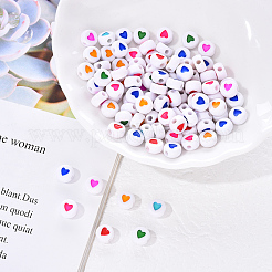 Белые непрозрачные акриловые бусины&nbsp;SACR-YW0001-15