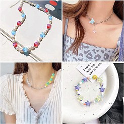 310шт 5 стиля прозрачные акриловые бусины&nbsp;MACR-CJ0001-65