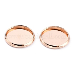 Оправы кабошонов из нержавеющей стали 304&nbsp;STAS-Y001-12D-RG