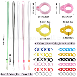 5 шт. 5-х цветные резиновые ремешки&nbsp;DIY-GF0008-39B