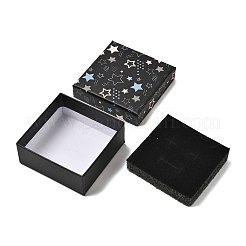 Картонные подарочные коробки для ювелирных изделий с принтом в виде звезд&nbsp;CON-K016-01B