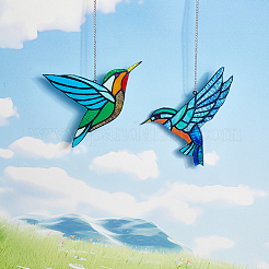 Акриловые подвесные украшения колибри&nbsp;HJEW-WH20004-07