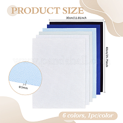 6 шт. 6-х цветная хлопковая прямоугольная ткань для вышивки крестом&nbsp;AJEW-PH0006-55