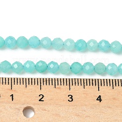 Природных амазонит бисер нитей&nbsp;G-F509-25-4mm