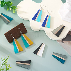 10шт 5 цвета подвески из смолы и дерева&nbsp;RESI-TA0004-50