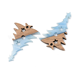 Pendentifs en résine opaque et bois de noyer&nbsp;RESI-S389-018A-C01