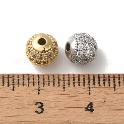 Perline in ottone zirconi&nbsp;ZIRC-F001-02-6MM