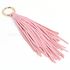 Porte-clés pendentif pompon en cuir synthétique&nbsp;FIND-WH20019-242G-03