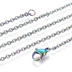 Collane a catena incrociata in acciaio inossidabile 304 con placcatura ionica (ip)&nbsp;NJEW-F262-03-B