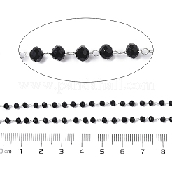 Овальные стеклянные цепочки из бусин&nbsp;CHS-A015-07P