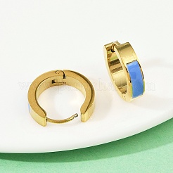 Orecchini a cerchio in acciaio inossidabile smaltato 304&nbsp;EJEW-K268-19G-04