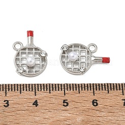 Anhänger aus Legierung und ABS-Kunststoff mit Perlen und Strassen&nbsp;PL-CBA5609-03P