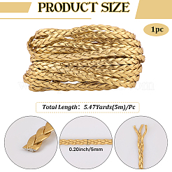 Двухслойный плетеный шнур из искусственной кожи длиной 5 м.&nbsp;LC-GF0001-12F