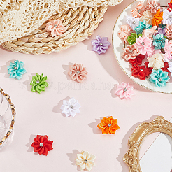 100 шт. 10 цвета полиэстеровый стразы цветок для украшения аппликации своими руками свадьба&nbsp;FIND-SP0004-89