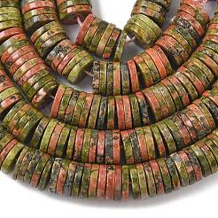 Природные Unakite бисер нитей&nbsp;G-G329-B04-8x1mm