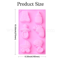 1 набор из 2 силиконовых формочек для бутылочек и ножек младенца&nbsp;ST-CJ0007-93