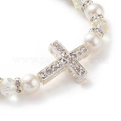 Electroplate стеклянные бусы браслеты простирания&nbsp;BJEW-JB04830-01