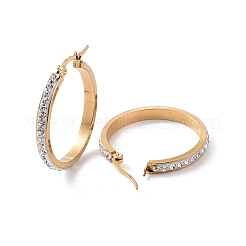 Pendientes de aro de acero inoxidable 304&nbsp;EJEW-N0031-11G-01C