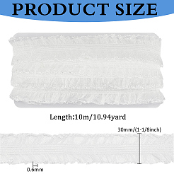 10 м поликоттоновая эластичная плиссированная кружевная лента&nbsp;OCOR-FG0002-62A-02