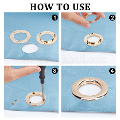 4 шт. люверсы из сплава для сумки&nbsp;FIND-GF0003-23LG