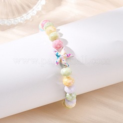 Armbänder aus Glas- und synthetischen Türkisperlen&nbsp;BJEW-JB13889-02