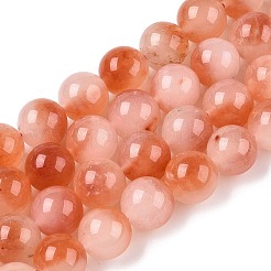 Chapelets de perles en jade blanc naturel teinté&nbsp;G-T138-10mm-210-29