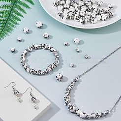 100 шт. 4-х цветные фарфоровые бусины ручной работы с принтом&nbsp;PORC-DC0001-16A