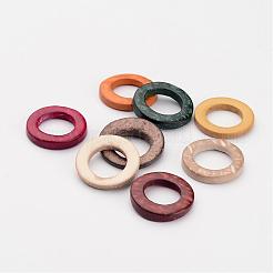 Anneaux de liaison de noix de coco d'accessoire à bijoux en bois teint bagues&nbsp;X-COCO-O006C-M