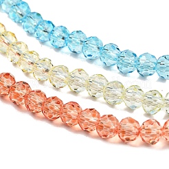Brins de perles de verre peints transparents&nbsp;X1-DGLA-A034-T4mm-A13