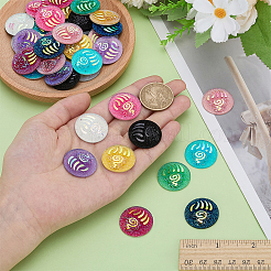 40 pièce de strass ronds et plats de 10 couleurs avec empreinte de patte en résine à coudre&nbsp;DIY-FG0008-76