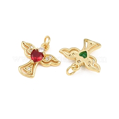 Adornos de latón micropavé de circonia cúbica&nbsp;KK-Q085-10G