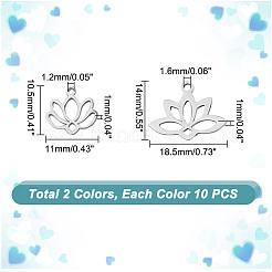 20 шт. 2 стиля подвесок из нержавеющей стали 304 и 201&nbsp;STAS-DR0001-05