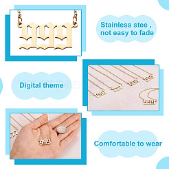 9 шт. 9 стиль ожерелья с цифрами&nbsp;NJEW-KS0001-05