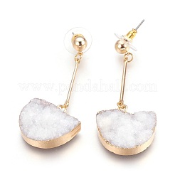 Natürliche Druzy Quartz Ohrhänger&nbsp;EJEW-F171-02