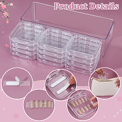 28 пластиковый контейнер для хранения принадлежностей для дизайна ногтей&nbsp;AJEW-TW0001-09